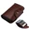 KB39 Elegant Genuine Leather Card Holder and Accordion Wallet Brown