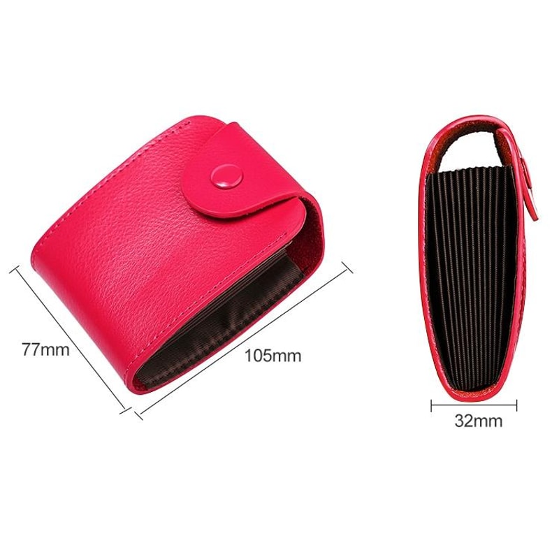 Genuine Leather RFID Card Holder Wallet with Bill Compartment