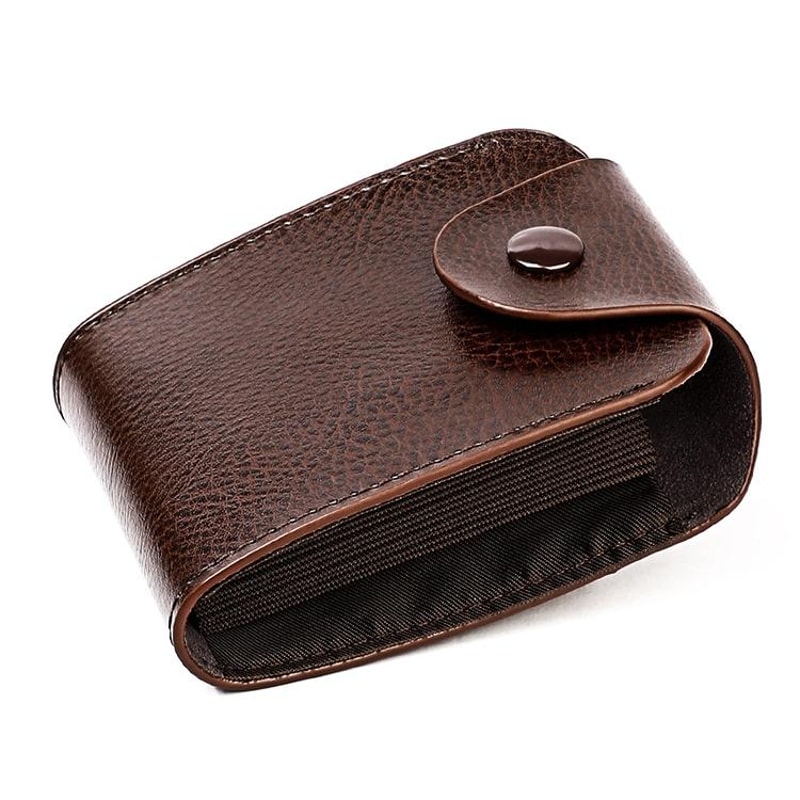 Genuine Leather RFID Card Holder Wallet with Bill Compartment