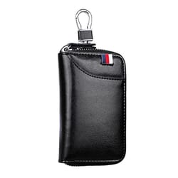 elite gear leather key and wallet belt pouch multi-functional waist hanging travel bag with zipper storage