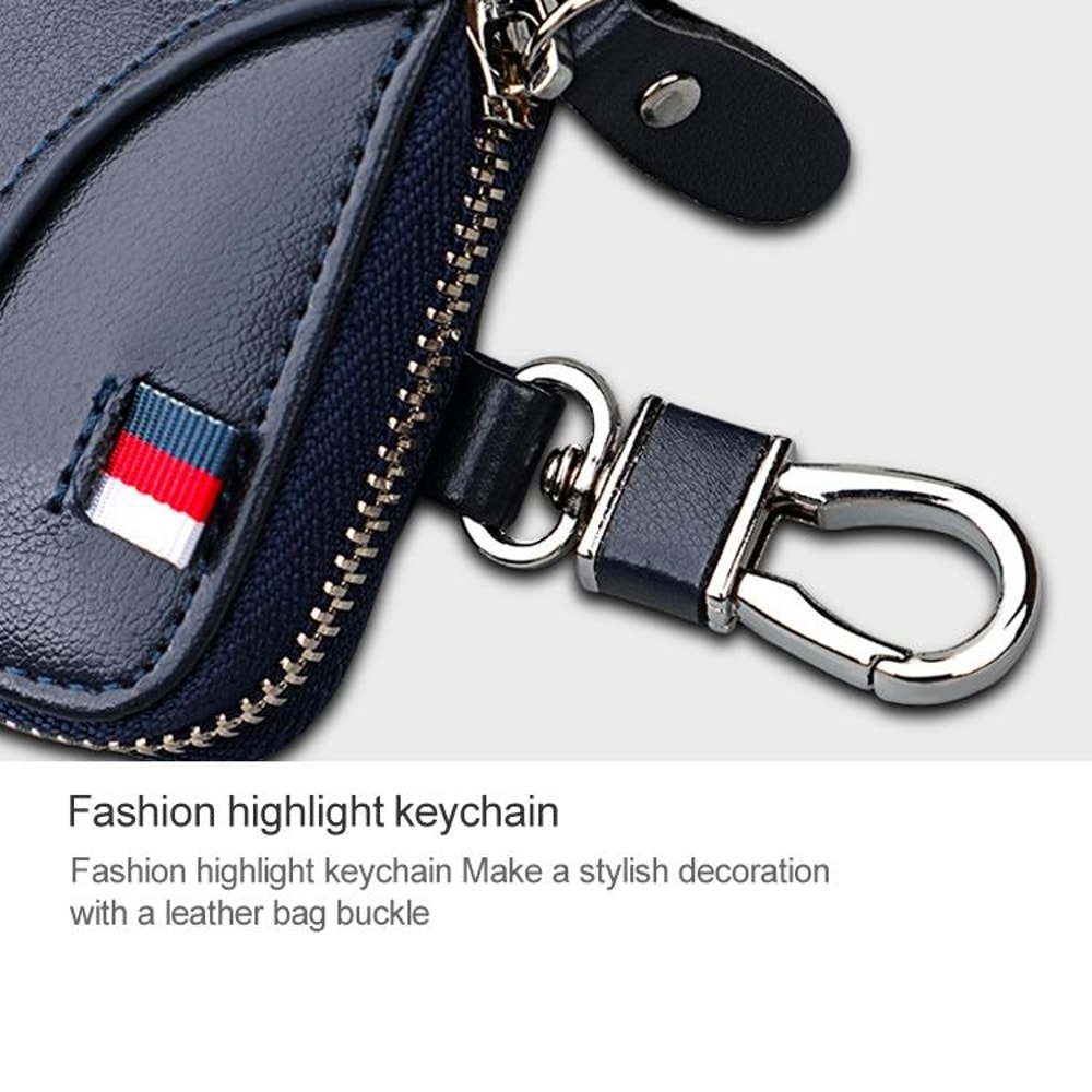 Elite Gear Leather Key and Wallet Belt Pouch Multi-functional Waist Hanging Travel Bag with Zipper Storage