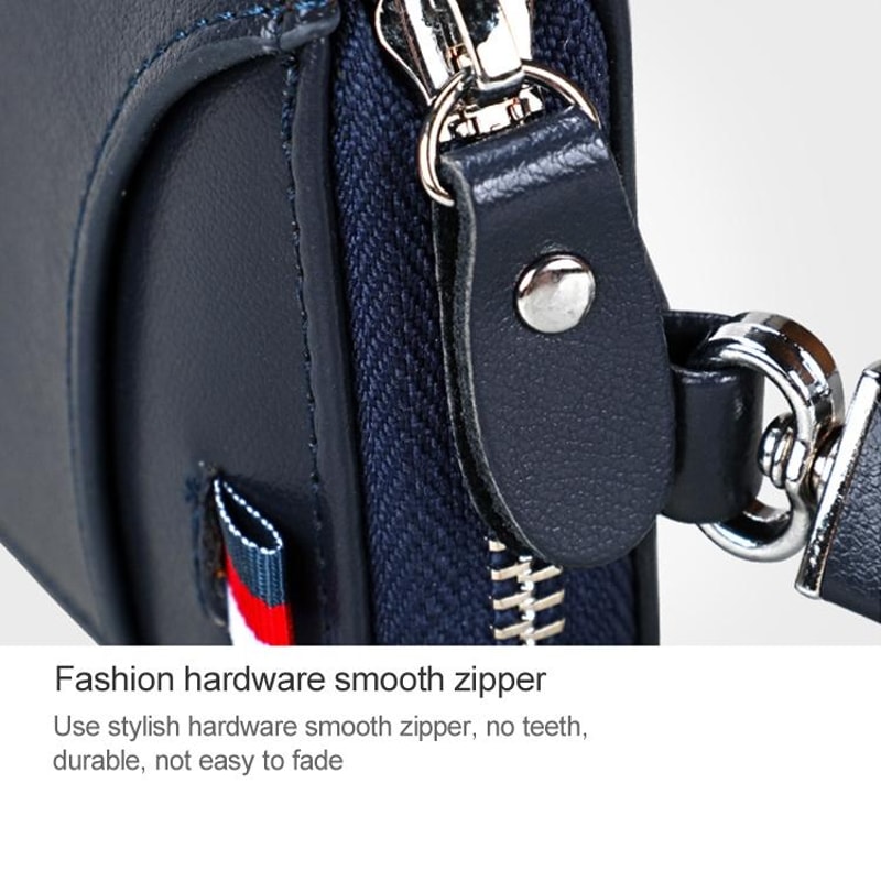 Elite Gear Leather Key and Wallet Belt Pouch Multi-functional Waist Hanging Travel Bag with Zipper Storage