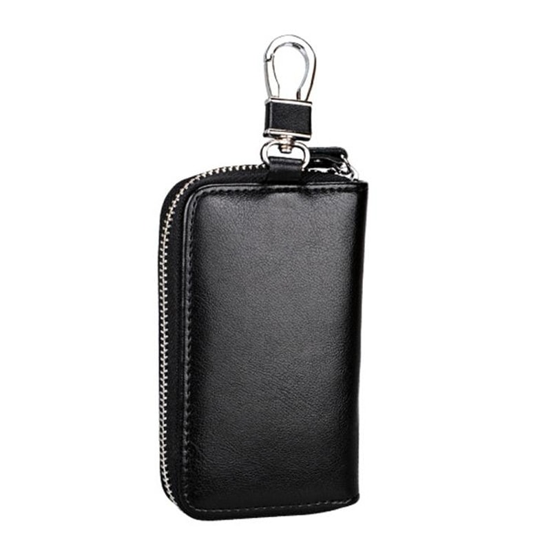 Elite Gear Leather Key and Wallet Belt Pouch Multi-functional Waist Hanging Travel Bag with Zipper Storage