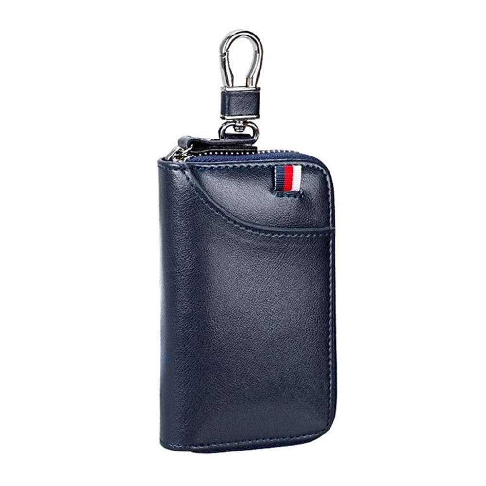 Elite Gear Leather Key and Wallet Belt Pouch Multi-functional Waist Hanging Travel Bag with Zipper Storage