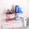 Double Deck Wall Mounted Soap Holder Adhesive Bathroom Shelf