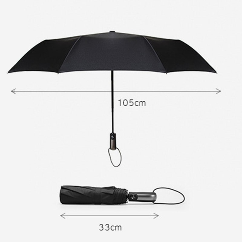 Automatic Compact Windproof Umbrella Three Folding Sun and Rain Umbrella