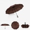 Automatic Compact Windproof Umbrella Three Folding Sun and Rain Umbrella