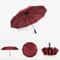 Automatic Compact Windproof Umbrella Three Folding Sun and Rain Umbrella