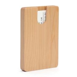 maple u-shaped wooden business card holder slim credit card and id case organizer