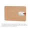 Maple U-Shaped Wooden Business Card Holder Slim Credit Card and ID Case Organizer