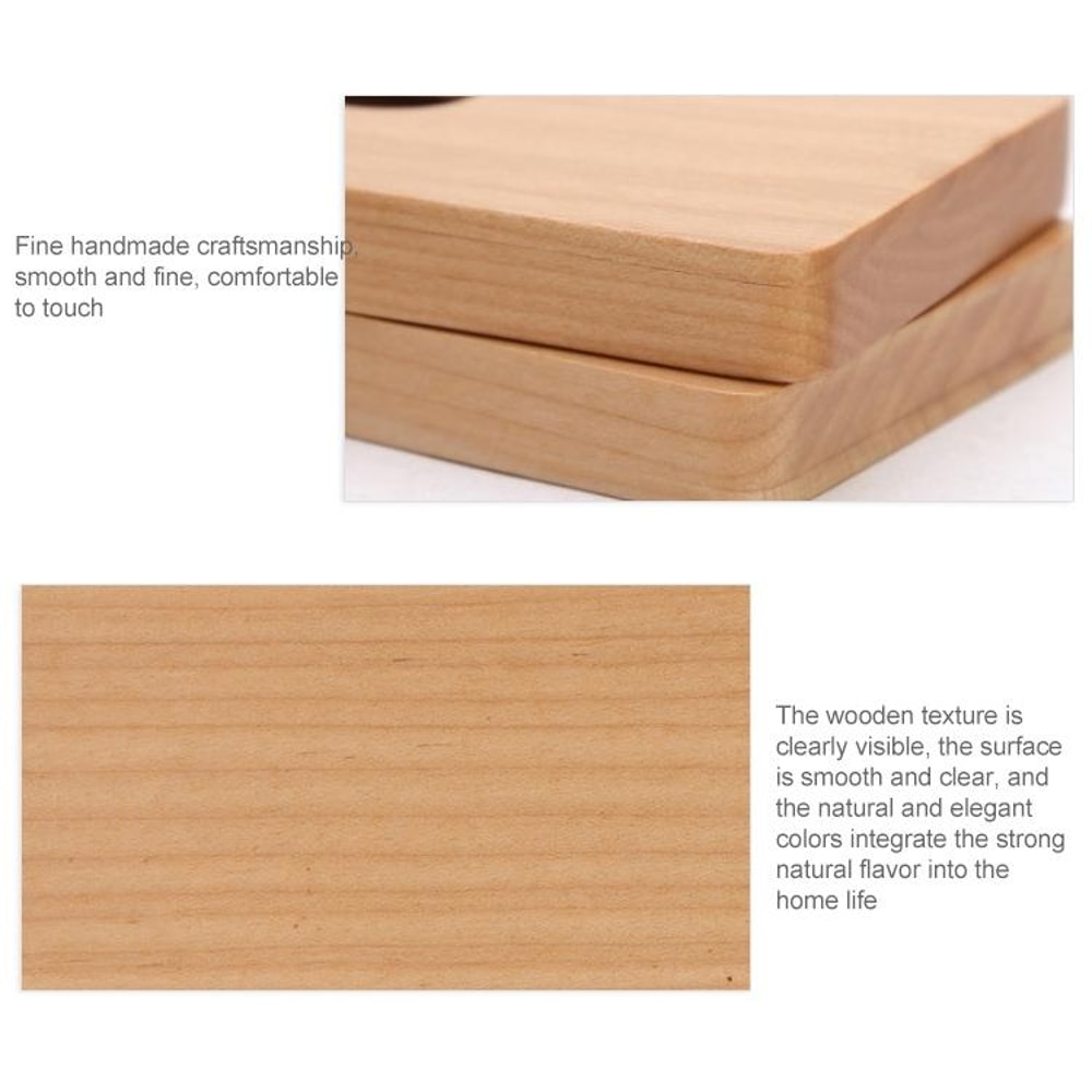Maple U-Shaped Wooden Business Card Holder Slim Credit Card and ID Case Organizer