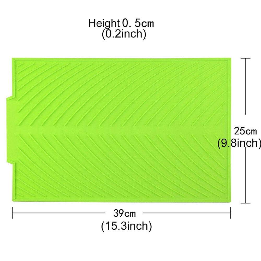 Multipurpose Silicone Dish Drying Mat Foldable Heat Resistant Kitchen Counter Trivet Pad