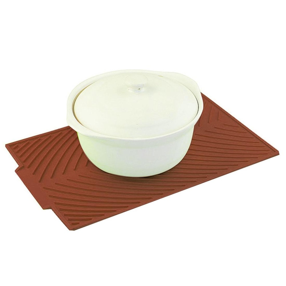 Multipurpose Silicone Dish Drying Mat Foldable Heat Resistant Kitchen Counter Trivet Pad
