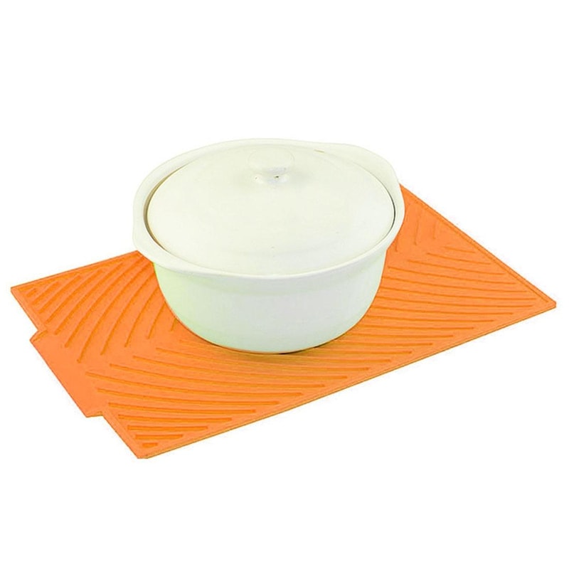 Multipurpose Silicone Dish Drying Mat Foldable Heat Resistant Kitchen Counter Trivet Pad