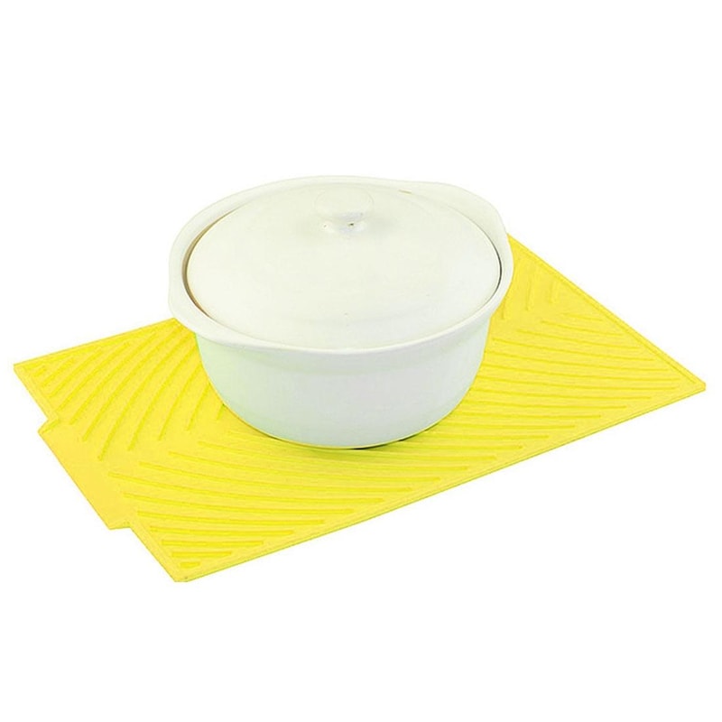 Multipurpose Silicone Dish Drying Mat Foldable Heat Resistant Kitchen Counter Trivet Pad