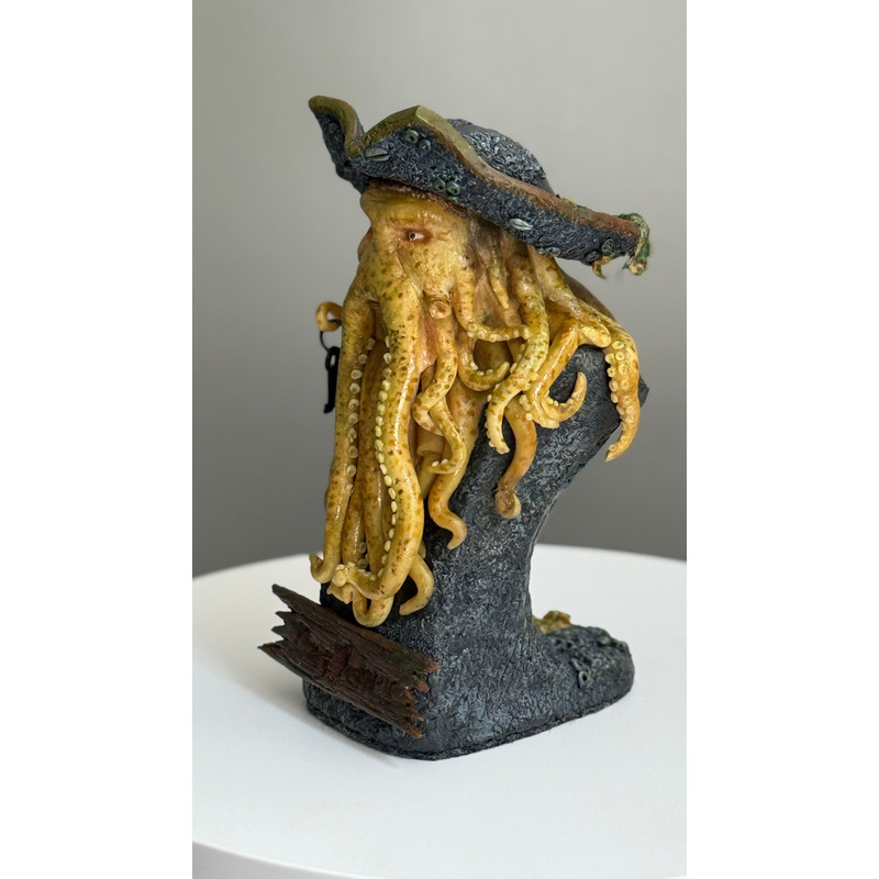 Davy Jones Figurine Gothic Polymer Clay Bust Fantasy Sea Monster Decor Collectible Handmade Gift 3