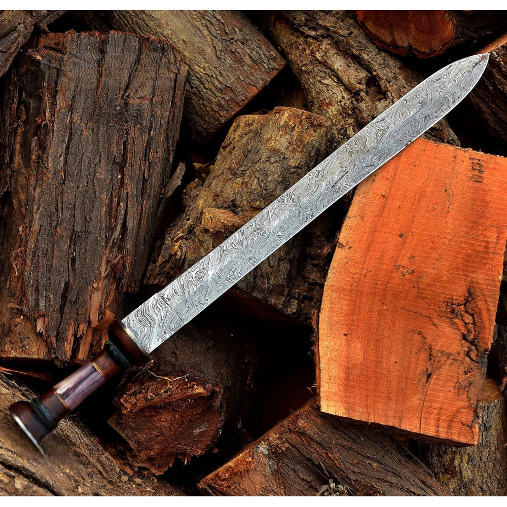 Handmade Roman Gladiator Sword Maximus Roman Sword With Leather Sheath 0