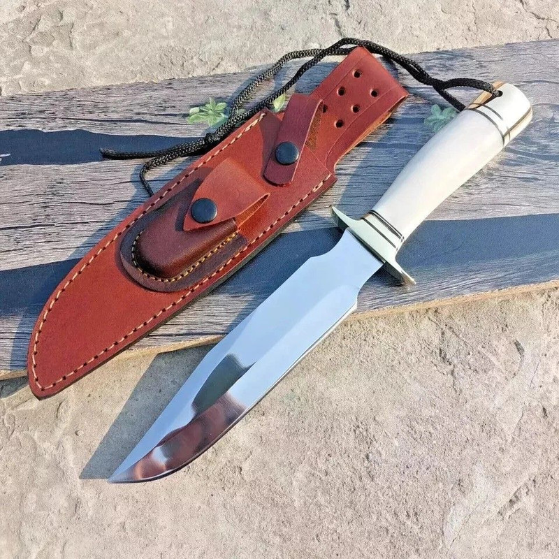 CUSTOM HANDMADE D2 TOOL STEEL HUNTING CAMPING SURVIVAL BOWIE KNIFE 0