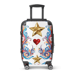 durable hard-shell suitcase with spinner wheels - lightweight travel luggage