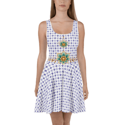 skater dress for women - cute floral print summer style