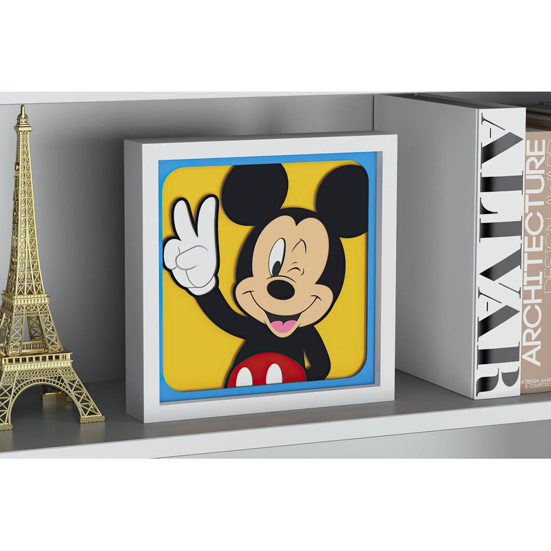 Layered Design Of Mickey Mouse For Paper And Laser Cutting Machines 3