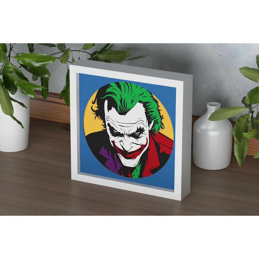 Layered Design Of Joker For Paper And Laser Cutting Machines Shadow Box SVG Cricut Joker 2