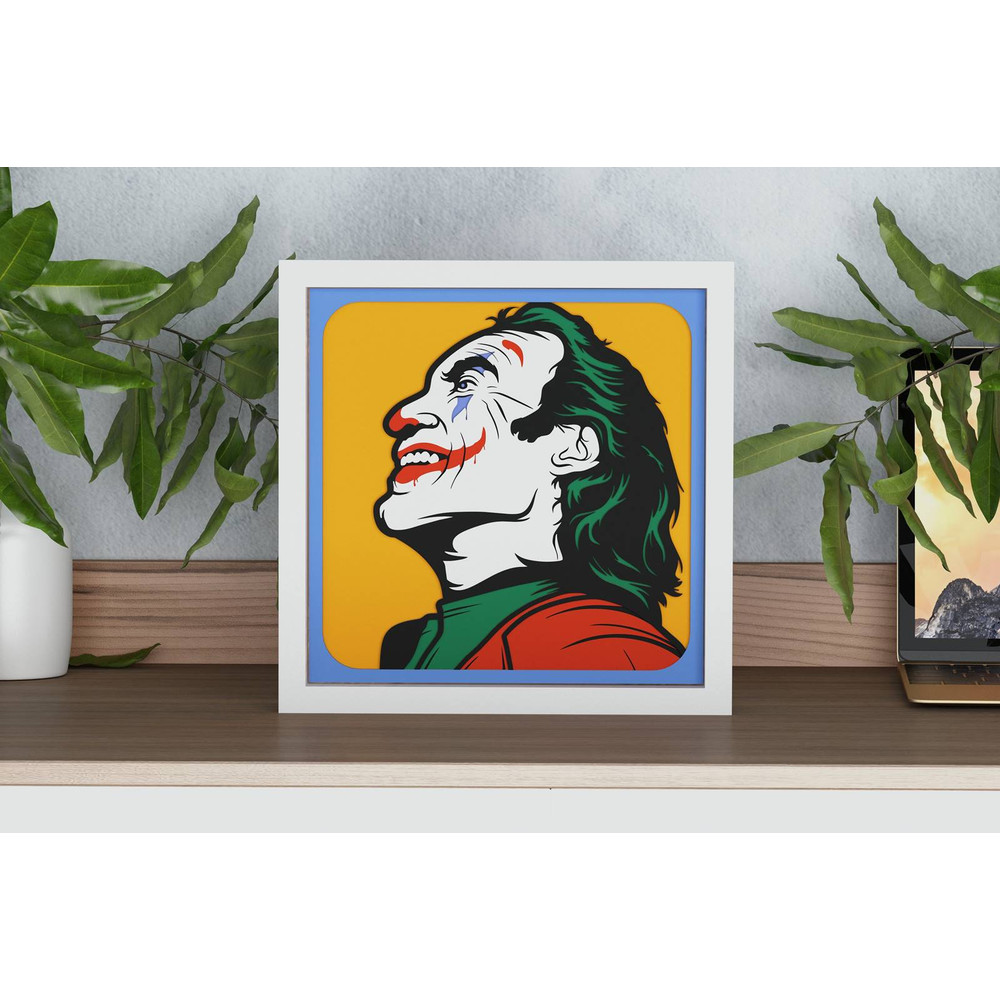 Layered Design Of Joker For Paper And Laser Cutting Machines Shadow Box SVG Cricut Joker V2 1