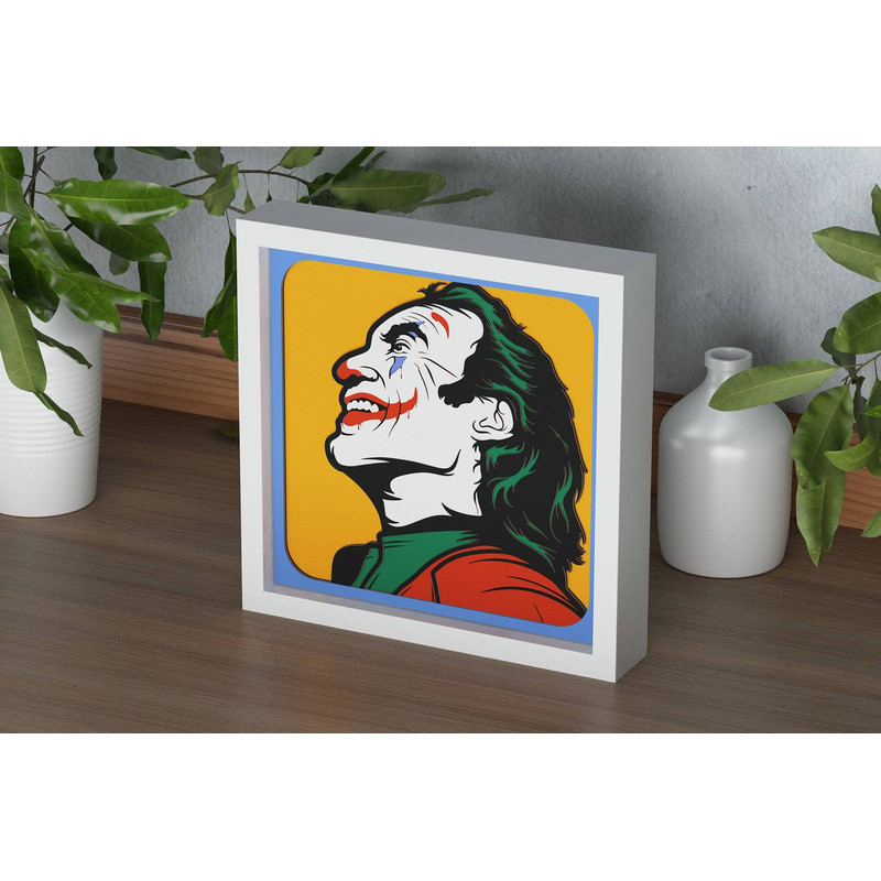 Layered Design Of Joker For Paper And Laser Cutting Machines Shadow Box SVG Cricut Joker V2 2