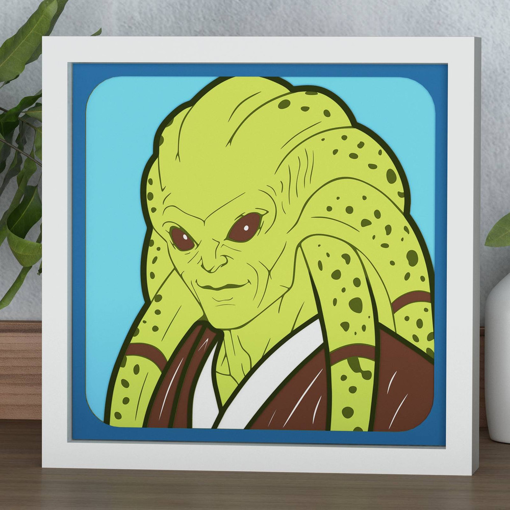 Layered Design Of Star War Jedi For Paper And Laser Cutting Machines Shadow Box SVG Cricut Jedi 0
