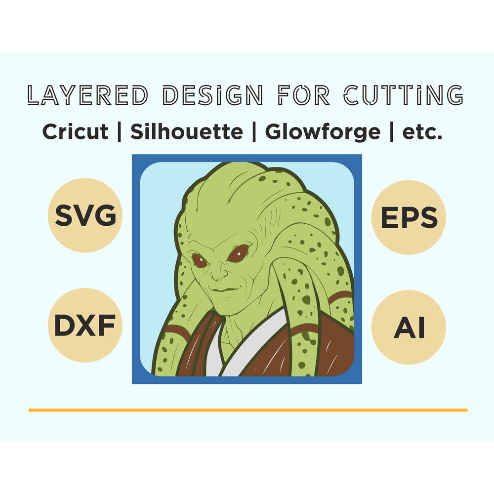 Layered Design Of Star War Jedi For Paper And Laser Cutting Machines Shadow Box SVG Cricut Jedi 5