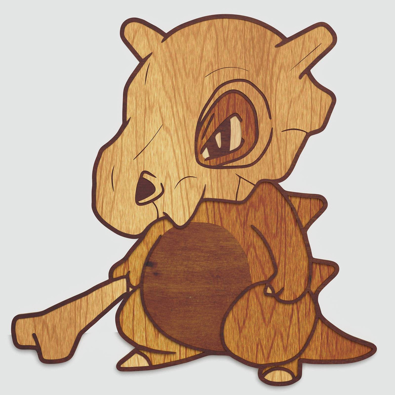 Layered Design Of Cubone Pokemon For Paper And Laser Cutting Machines Cubone SVG Cricut Cut Out Fil 2