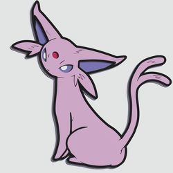 layered design of espeon pokemon for paper and laser cutting machines. espeon pokemon svg cricut cut out file