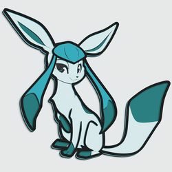 layered design of glaceon pokemon for paper and laser cutting machines. glaceon pokemon svg cricut cut out file