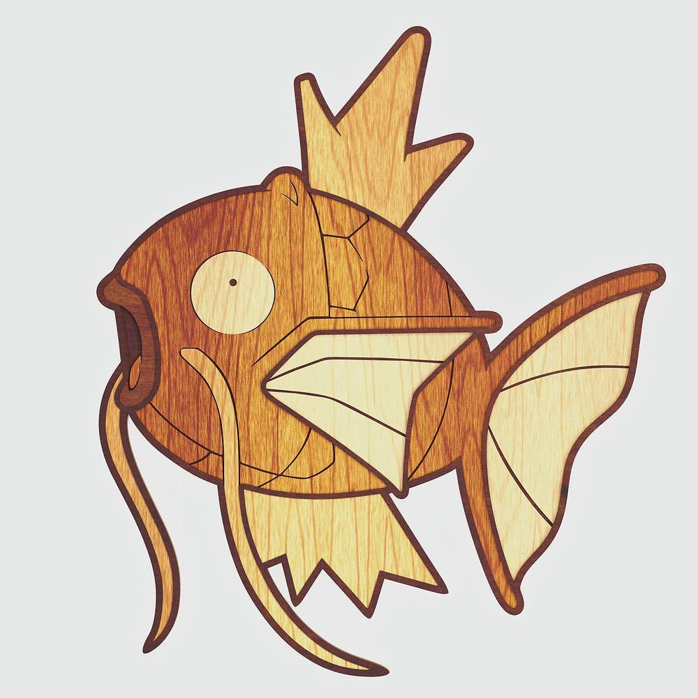Layered Design Of Magicarp Pokemon For Paper And Laser Cutting Machines Magicarp Pokemon SVG Cricut 2