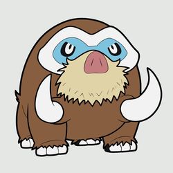 layered design of mamoswine pokemon for paper and laser cutting machines. mamoswine pokemon svg cricut cut out file