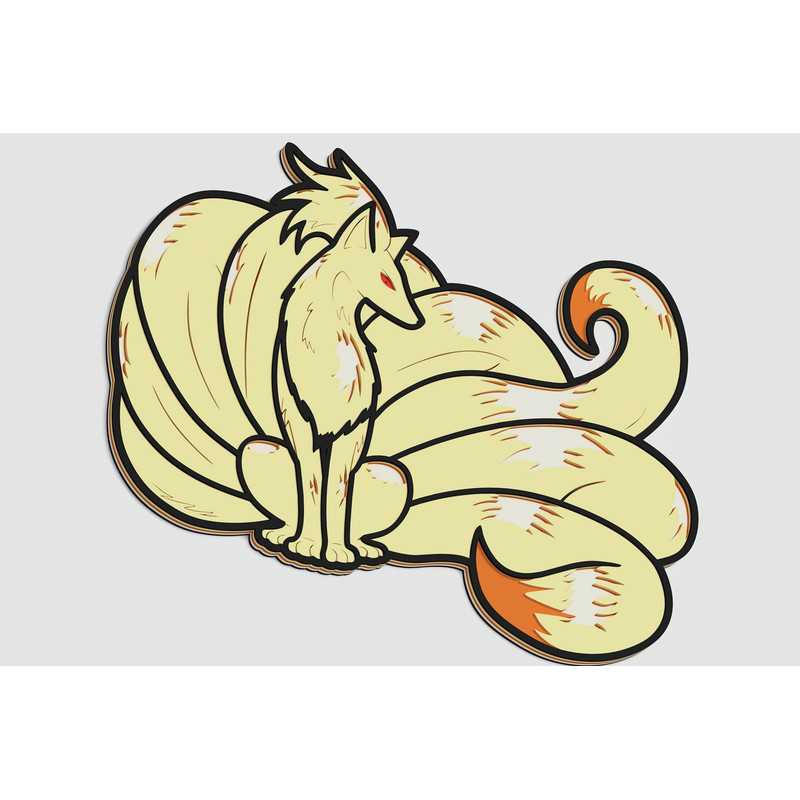 Layered Design Of Ninetales Pokemon For Paper And Laser Cutting Machines Ninetales Pokemon SVG Cric 0