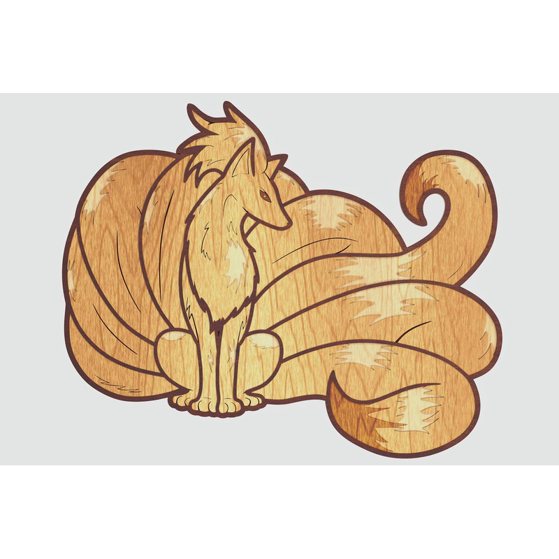 Layered Design Of Ninetales Pokemon For Paper And Laser Cutting Machines Ninetales Pokemon SVG Cric 2