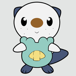 layered design of oshawott pokemon for paper and laser cutting machines. oshawott pokemon svg cricut cut out file