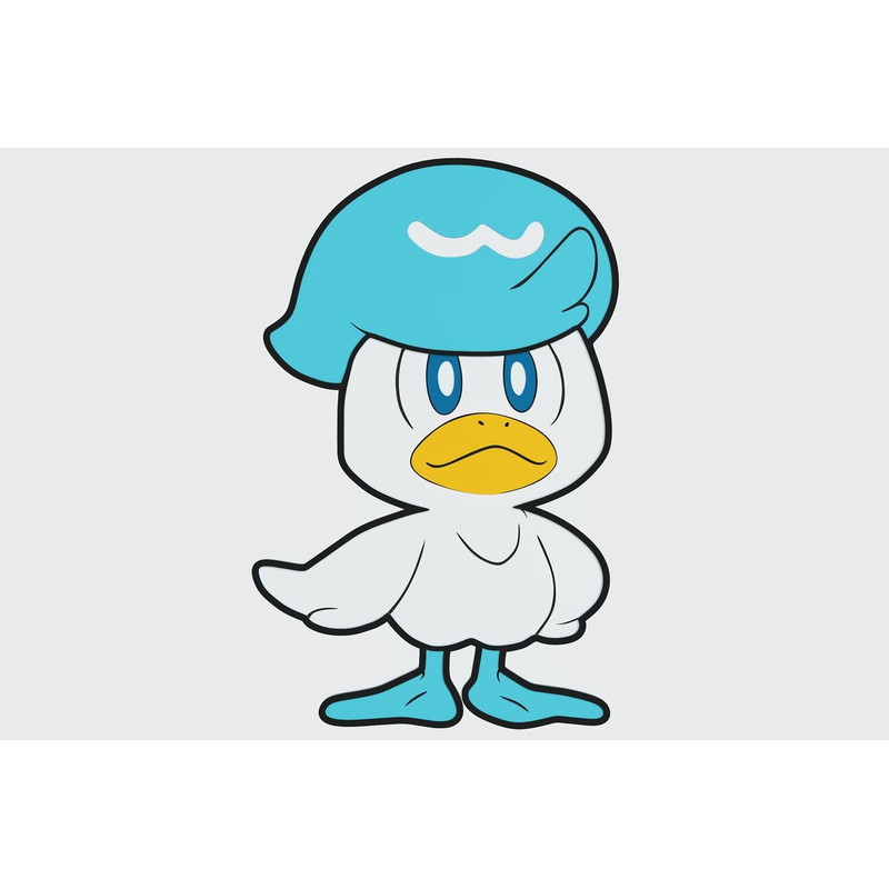 Layered Design Of Quaxly Pokemon For Paper And Laser Cutting Machines Quaxly Pokemon SVG Cricut Cut 3