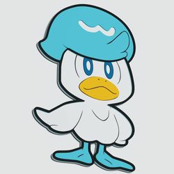 layered design of quaxly pokemon for paper and laser cutting machines. quaxly pokemon svg cricut cut out file