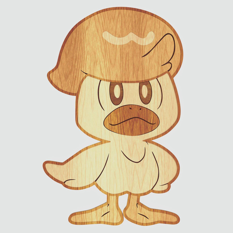 Layered Design Of Quaxly Pokemon For Paper And Laser Cutting Machines Quaxly Pokemon SVG Cricut Cut 2