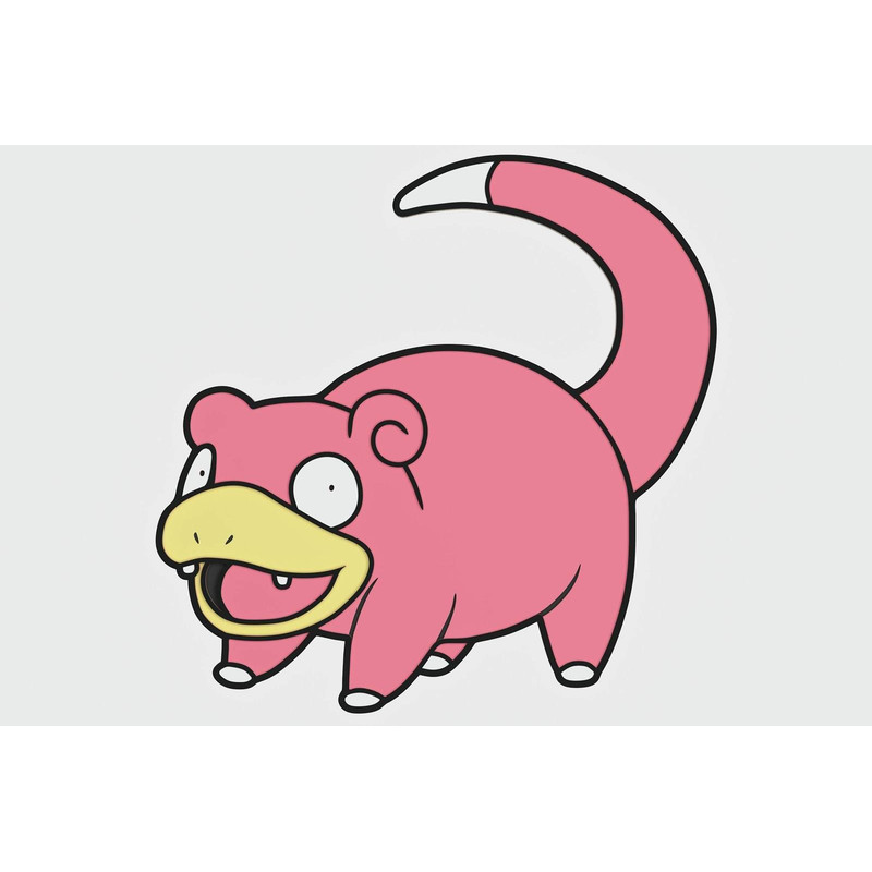 Layered Design Of Slowpoke Pokemon For Paper And Laser Cutting Machines Slowpoke Pokemon SVG Cricut 3