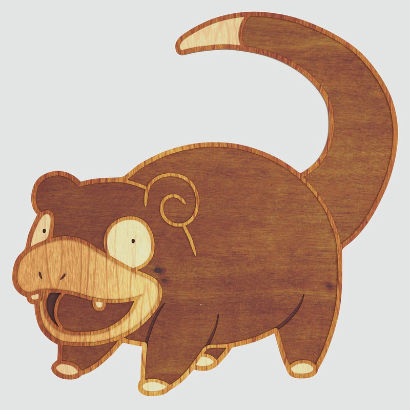 Layered Design Of Slowpoke Pokemon For Paper And Laser Cutting Machines Slowpoke Pokemon SVG Cricut 2