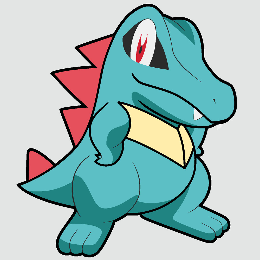 Layered Design Of Totodile Pokemon For Paper And Laser Cutting Machines Totodile Pokemon SVG Cricut 0