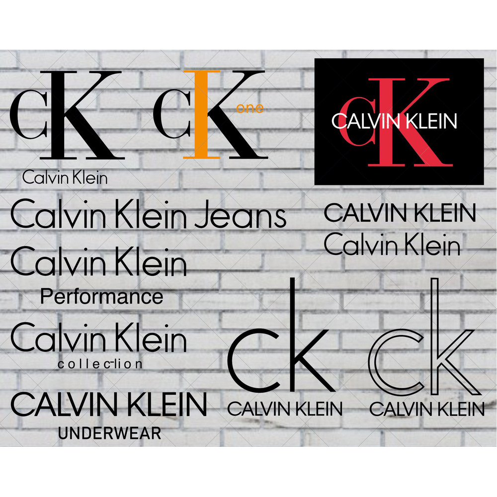 Calvin Klein Svg Bundle Fashion Brand Svg CK Logo Svg Calvin Klein Silhouette Fashion Clipart Digit 0