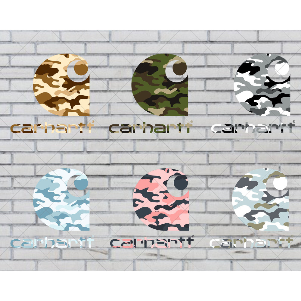 Carhartt Camo Svg Bundle Fashion Svg Carhartt Camouflage Svg Carhartt Logo Svg CH Svg Digital Downl 0