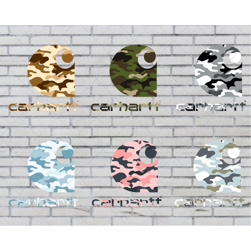 Carhartt Camo Svg Bundle Fashion Svg Carhartt Camouflage Svg Carhartt Logo Svg CH Svg Digital Downl 0