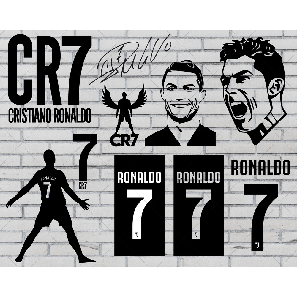Ronaldo Svg Bundle CR7 Svg Cristiano Ronaldo Svg Football Svg Ronaldo Face Svg Silhouette Digital D 0