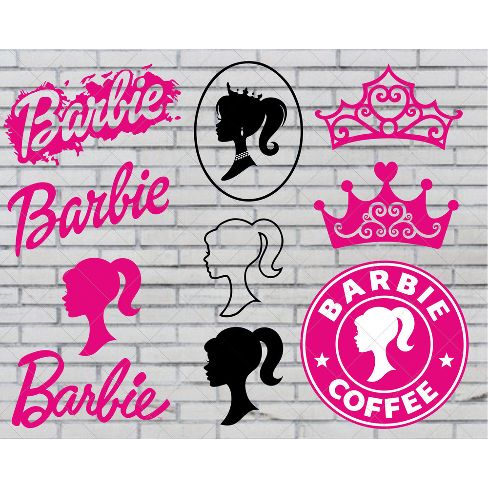 Barbie Svg Bundle Pink Girl Svg Barbie Logo Svg Queen Svg Barbie Coffee Svg Pink Doll Clipart Digit 0