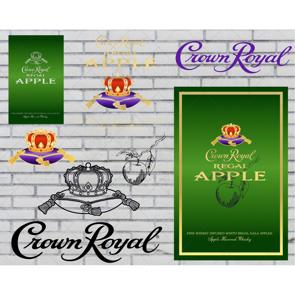 Crown Royal Svg Bundle Whisky Label Svg Crown Royal Logo Svg Whisky Brand Logo Silhouette Digital D 0
